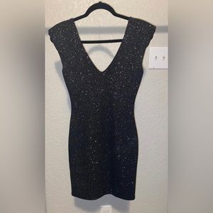 Black bodycom glitter dress size small